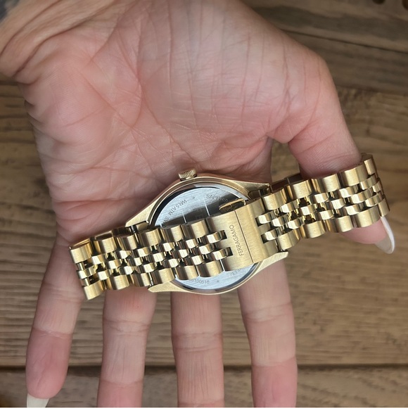 Salvatore Ferragamo Gold and Black Men's Watch - Picture 2 of 4